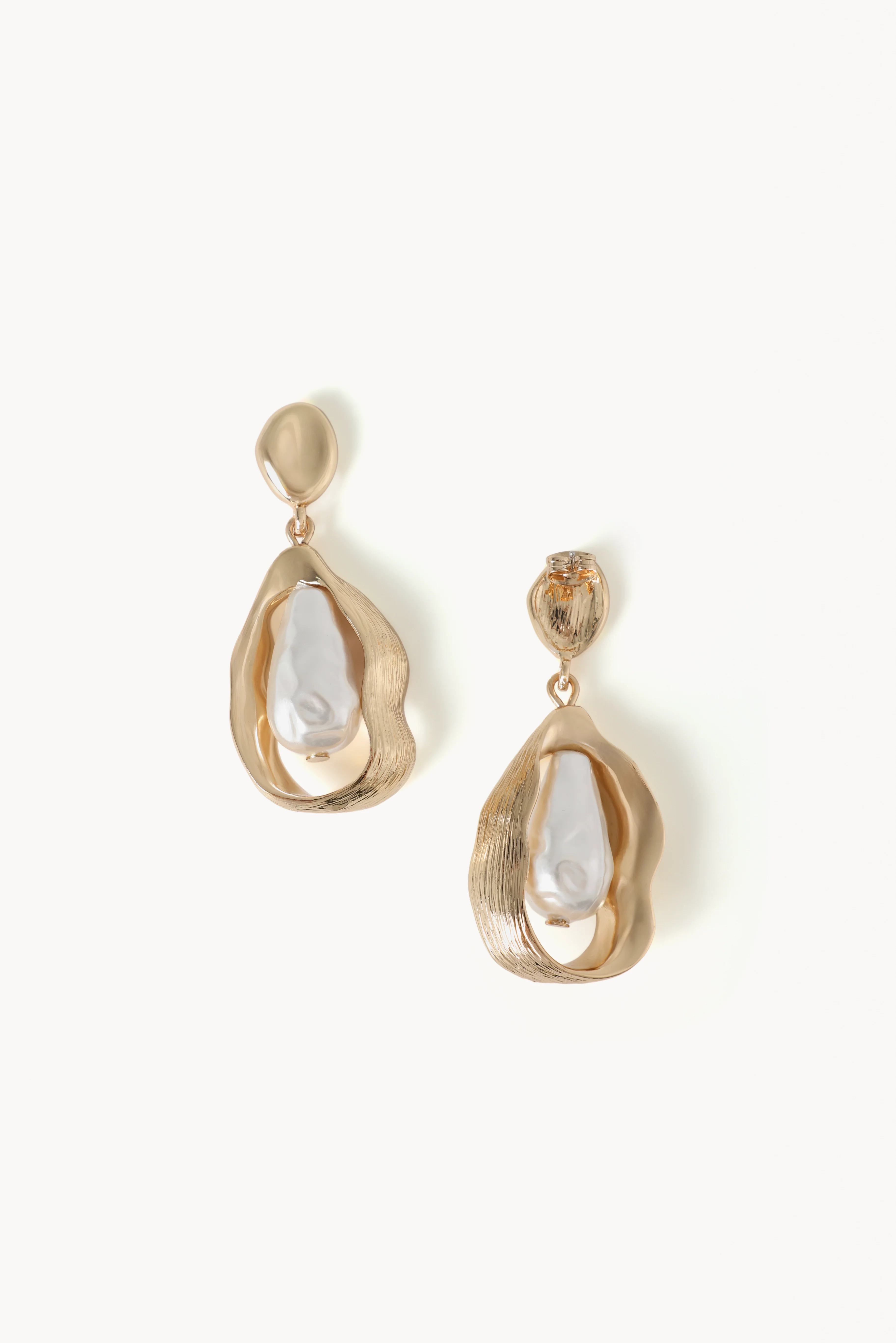 ANDREA EARRINGS - GOLD-PEARL - Image 2