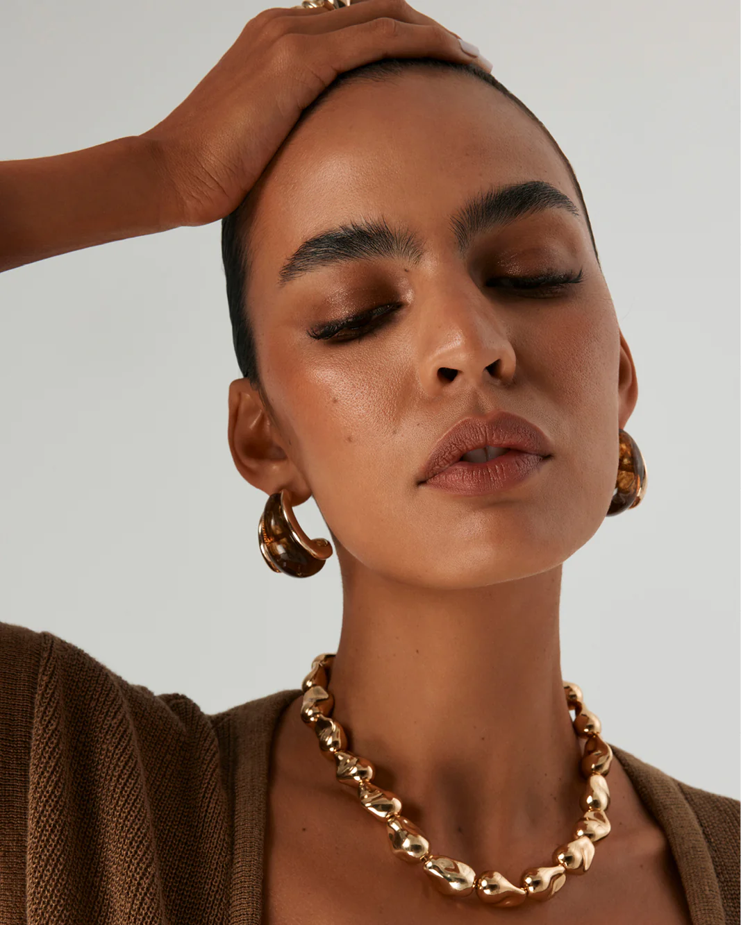 BETTY EARRINGS - GOLD-TOFFEE TORT - Image 5