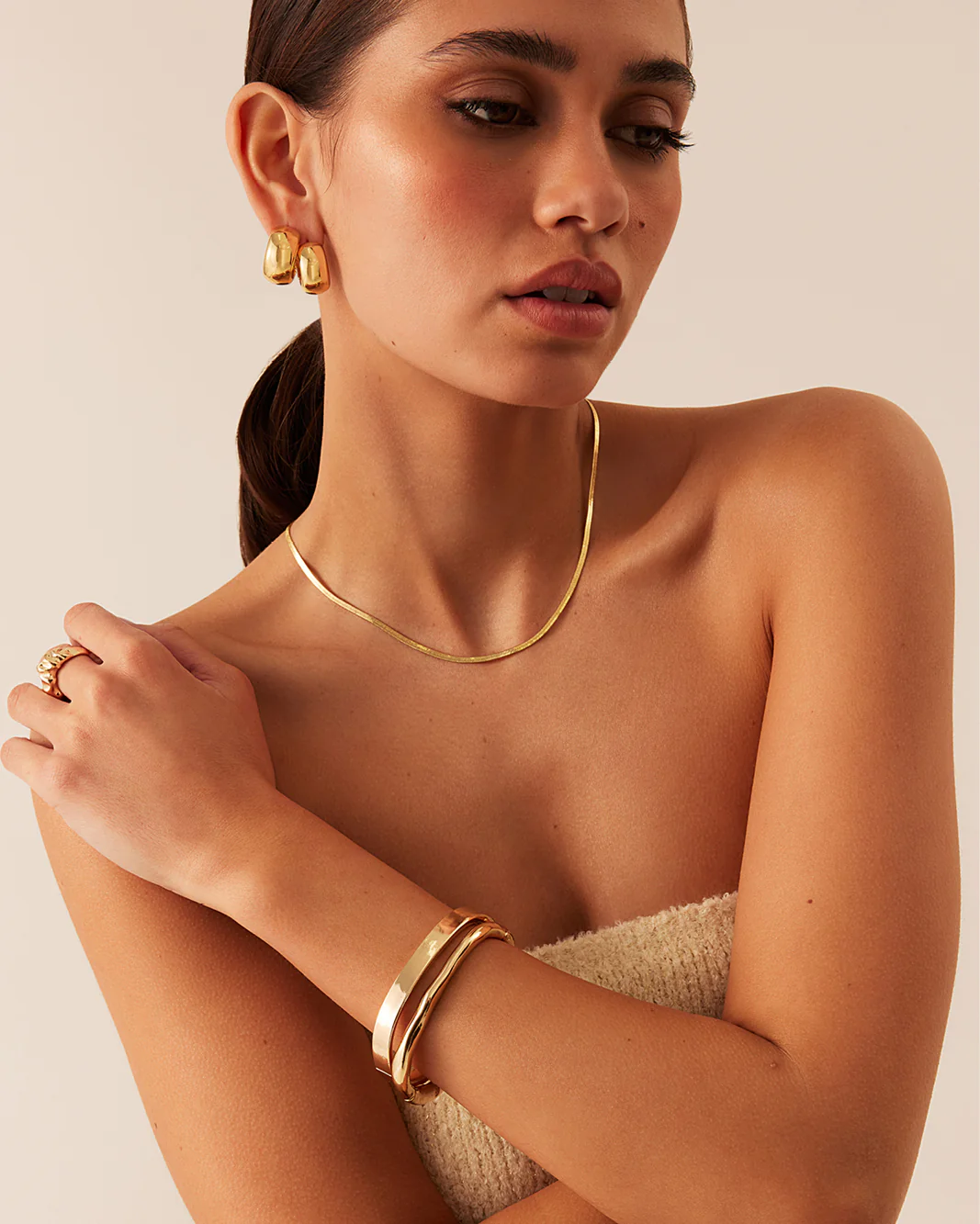 CARTER BANGLE 2 PACK - GOLD - Image 4