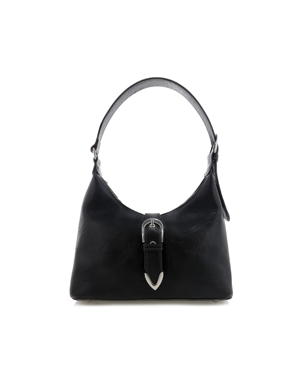 LYRA SHOULDER BAG - BLACK TUMBLE-SILVER - Image 3