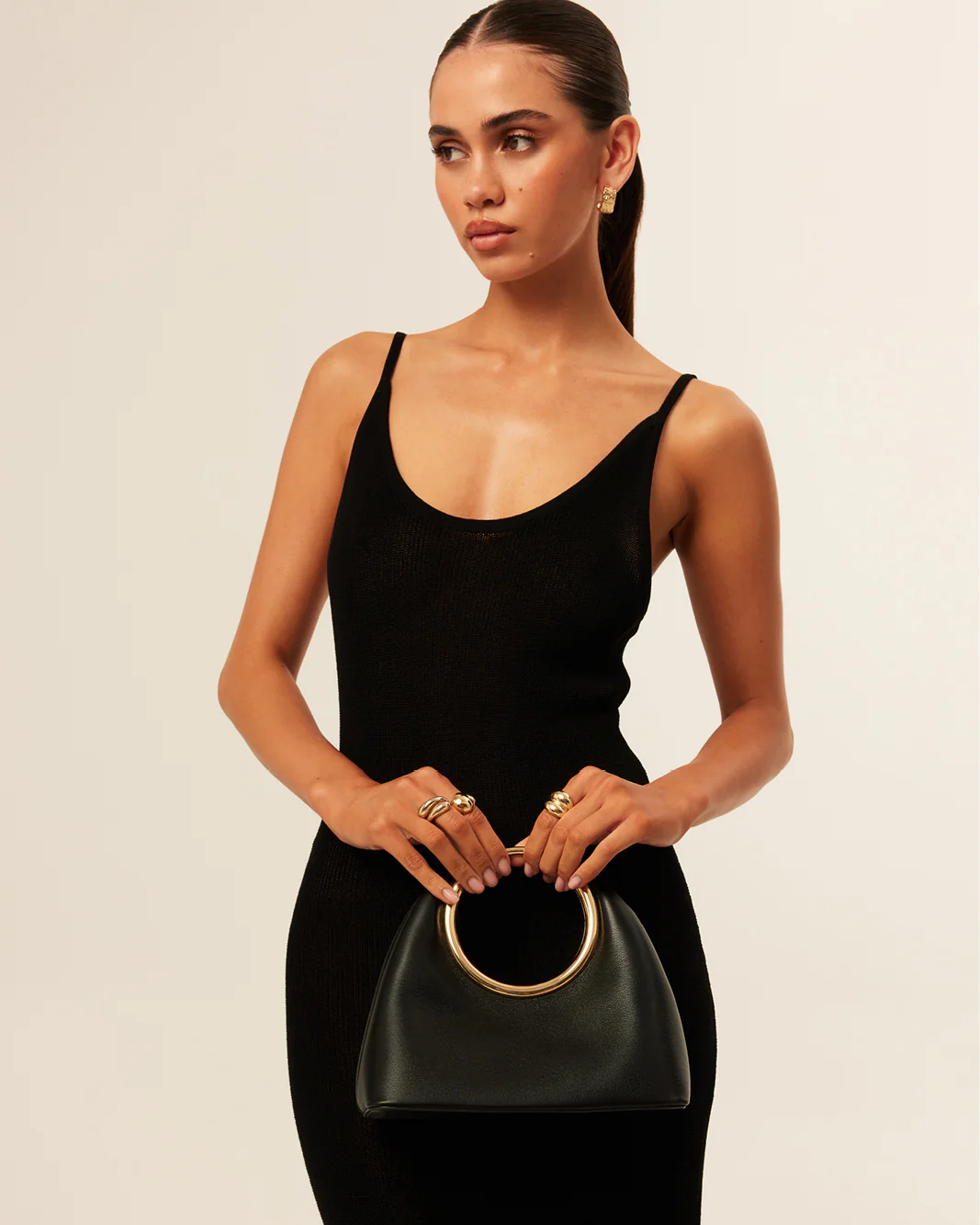 MONROE HANDLE BAG - BLACK - Image 4